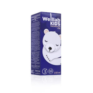 БАД с магнием для детей WELLLAB KIDS MAGNESIUM + B6, 150 мл